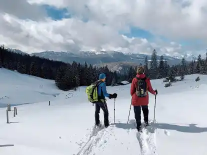 Fast meditatives Wintererlebnis: Schneeschuhwandern auf der D&uuml;rrnbachalm.