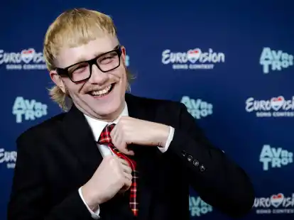 Joost Klein bei der Pr&auml;sentation des niederl&auml;ndischen Beitrags zum Eurovision Song Contest 2024.