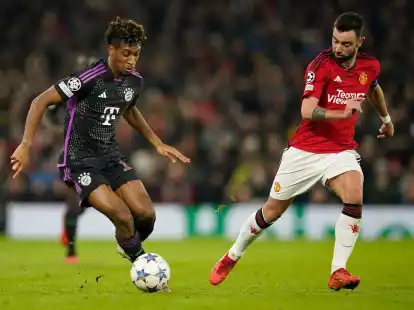 Zog sich gegen Manchester United einen Muskelfaserriss zu: Kingsley Coman&nbsp;(l).