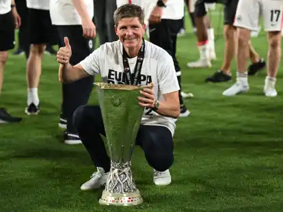 Der fr&uuml;here Frankfurt-Coach Oliver Glasner gewann mit der Eintracht die Europa League.