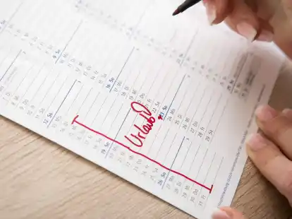 Muss man in der Regel nicht: Den gesamten Jahresurlaub schon am Anfang des Jahres eintragen.