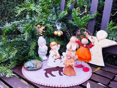 IGOR Engel-Paar Mit Hund - Weiße Dekofiguren 7cm Für Schutzengel Deko