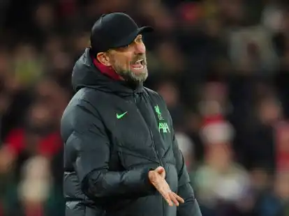 Trainer J&uuml;rgen Klopp und der FC Liverpool mussten sich gegen Arsenal mit einem 1:1 zufrieden geben.