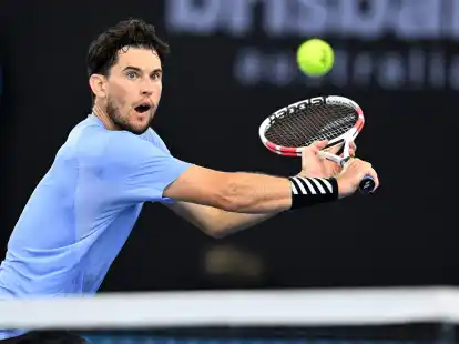Tennisprofi Dominic Thiem wurde in Brisbane von einer Giftschlange &uuml;berrascht.