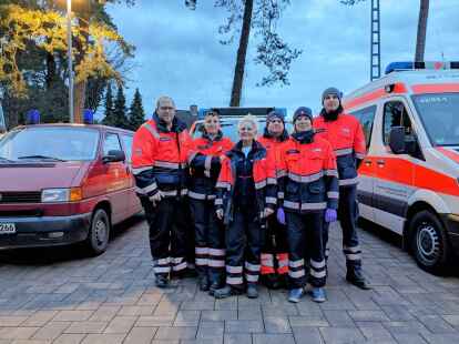 Mitglieder der Wilhelmshavener Malteser unterst&uuml;tzten die Hilfsma&szlig;nahmen in den Hochwasser-Gebieten.