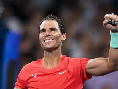 Rafael Nadal steht beim Turnier in Brisbane im Viertelfinale.