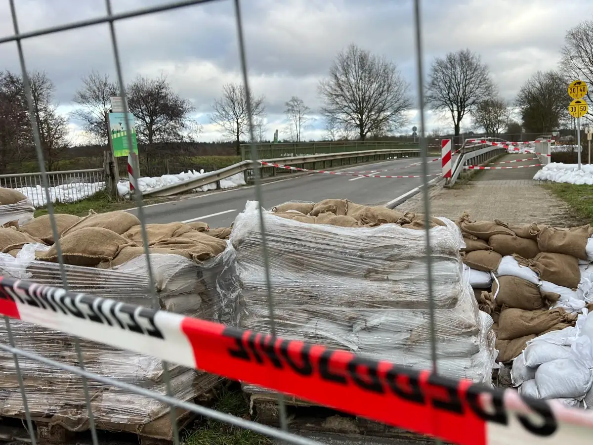 Huntehochwasser im Bereich Wardenburg: Gemeinde verbietet Betreten
