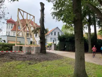 Alleine 13.000 Euro hat das riesige Ger&uuml;st im Eversten Holz gekostet.