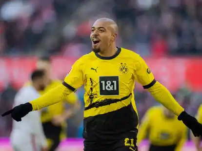 Traf beim Sieg des BVB in K&ouml;ln doppelt: Donyell Malen.