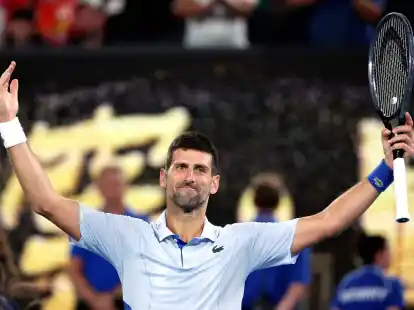 Steht bei den Australian Open im Viertelfinale: Novak Djokovic.