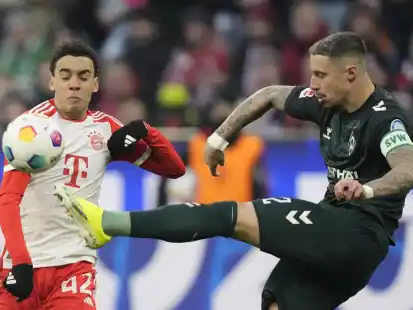 Werder Bremen gegen Bayern M&uuml;nchen.