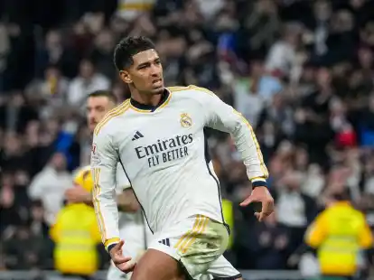 Jude Bellingham brachte Real mit seinem Tor zum 1:2 zur&uuml;ck ins Spiel.