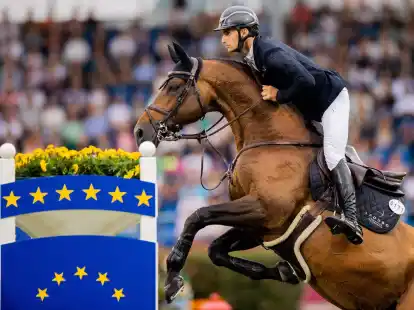 Der deutsche Reiter Richard Vogel auf dem Pferd United Touch. Mit dem Pferd Cydello gewann er in Wellington.