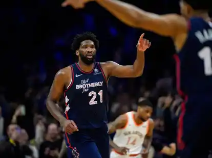 Stark:&nbsp;Mit 70 Punkten in einer Partie hat Joel Embiid von den Philadelphia 76ers einen Rekord f&uuml;r diese Saison aufgestellt.