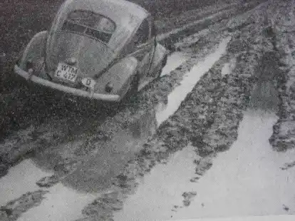 Nach Eis und Frost folgten &Uuml;berschwemmungen. Mit dem Auto liegen bleiben geh&ouml;rte zum Alltag.  