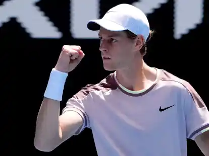 Steht im Finale der Australian Open: Der Italiener Jannik Sinner.