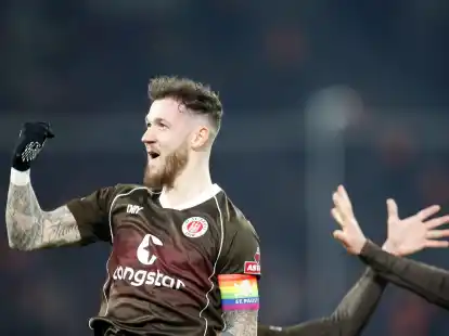 Kapit&auml;n Marcel Hartel erzielte beide Treffer f&uuml;r die Kiezkicker.