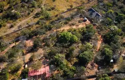 Die Auffangstation in Südafrika aus der Vogelperspektive.