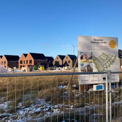 Das Baugebiet &bdquo;Groninger Stra&szlig;e&ldquo; in Leer: Noch sind ein Grundst&uuml;ck und Immobilien verf&uuml;gbar. 