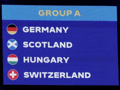 Deutschland trifft in Gruppe A auf Schottland, Ungarn und die Schweiz.