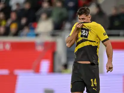 Nach seinem Dreierpack gegen Bochum blieb Dortmunds Niclas F&uuml;llkrug gegen Heidenheim ohne Erfolg.