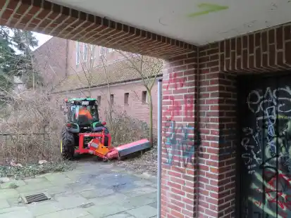 Grünes Band Emden Zugewucherter Spazierpfad hinter der MartinLuther