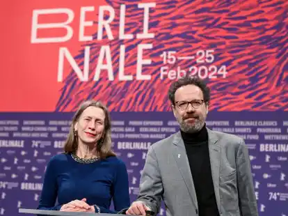 Das Leitungs-Duo der Berlinale, Mariette Rissenbeek, Gesch&auml;ftsf&uuml;hrerin, und Carlo Chatrian, k&uuml;nstlerischer Direktor.