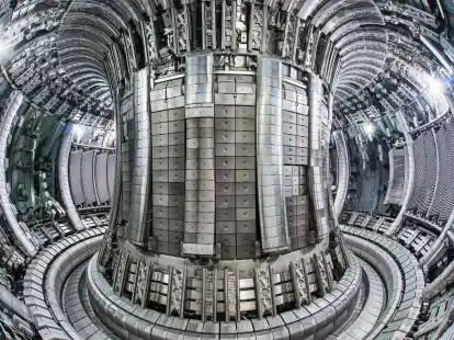 Das Innere der Kernfusionsanlage &laquo;Jet&raquo; (Joint European Torus) im britischen Culham.