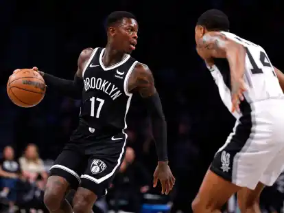 Dennis Schr&ouml;der (17) kam bei seinem Deb&uuml;t f&uuml;r die Brooklyn Nets auf 15 Punkte und 12 Assists.
