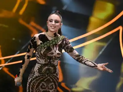 S&auml;ngerin Angelina Mango hat beim  Sanremo Musikfestival gewonnen.