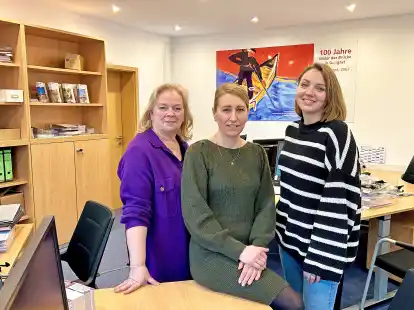 Das Stadtmarketing mit Insa Jung (von links), Nele Ludwig und Julia Lecour ist umgezogen.