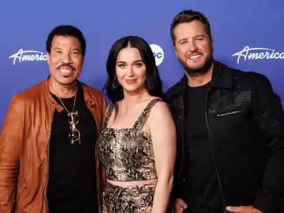Die Juroren der Show Lionel Richie (l-r), Katy Perry und Luke Bryan bei der 20-Jahres-Feier von &laquo;American Idol&raquo;.
