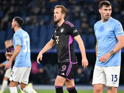 Harry Kane und die Bayern kassierten in Rom eine Niederlage.