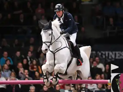 Hans-Dieter Dreher mit seinem Pferd Elysium war in Basel als Vierter bester Deutscher.