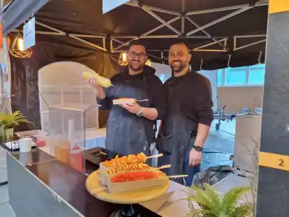 Au&szlig;ergew&ouml;hnliche Speisen: Neu auf dem Streetfood-Festival waren Korean Corn Dogs.