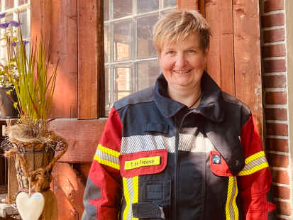 Tanja de Freese ist seit ihrem 16. Lebensjahr in der Feuerwehr. Heute ist sie Vizepräsidentin des Feuerwehrverbandes Ostfriesland.
