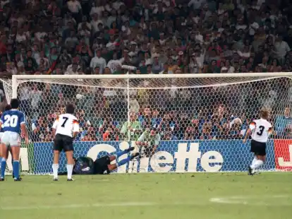 Andreas Brehme erzielte das entscheidende Tor im WM-Finale 1990 gegen Argentinien per Elfmeter.