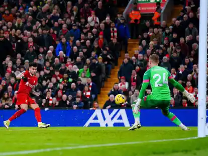 Liverpools Luis Diaz traf beim Sieg gegen Luton zum zwischenzeitlichen 3:1.