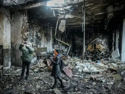 Bei dem Angriff auf die Hafenstadt Odessa wurde eine N&auml;herei zerst&ouml;rt.