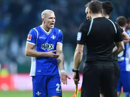 Darmstadts Tim Skarke hatte an dem Nachmittag an der Weser doppelt Pech.