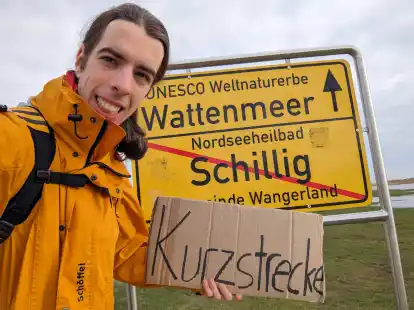 Treibt sich an der Nordseek&uuml;ste herum: Tramper Paul Hu&szlig;lein