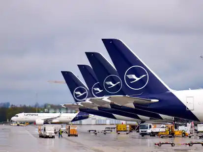 Maschinen der Lufthansa in M&uuml;nchen.