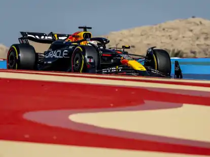 Red-Bull-Pilot Max Verstappen beim Training in Bahrain.