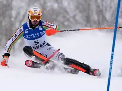 Linus Stra&szlig;er ist beim Slalom in Aspen auf den zweiten Rang gerast.