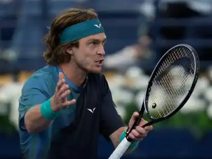 Andrej Rubljow wird f&uuml;r seinen Ausraster im Halbfinale von Dubai nicht doppelt bestraft.