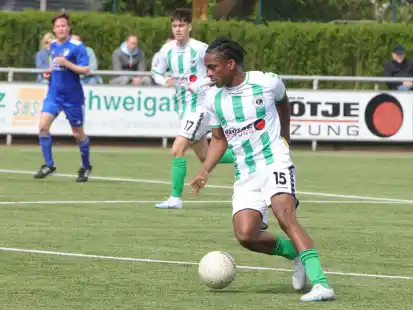 Sieben Treffer erzielte Victor Appiah 2022/23 im grün-weißen VfL-Trikot – in Rehden sind es jetzt bislang drei.