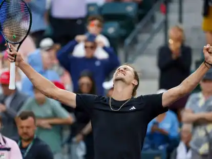 Alexander Zverev hat beim Turnier in Indian Wells das Viertelfinale erreicht.
