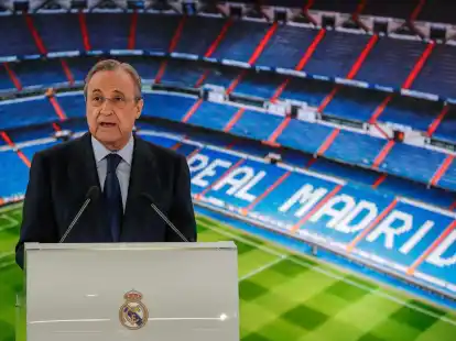 Real-Pr&auml;sident Florentino P&eacute;rez gilt als Bef&uuml;rworter der Super League.