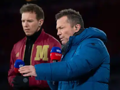 Sky-Experte Lothar Matth&auml;us (r.) und Julian Nagelsmann.