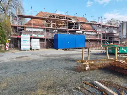 Der Bau des Urgeschichtlichen Zentrums Wildeshausen schreitet voran.